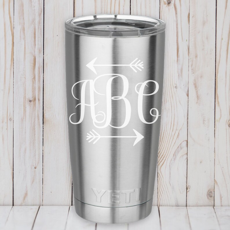 Yeti Decal Yeti Monogram Yeti Decal for Women Monogram Etsy