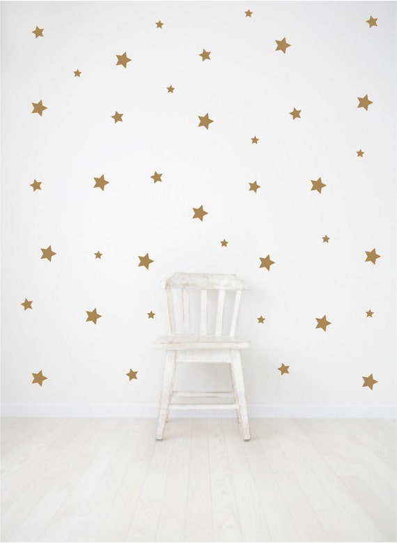 Gold Wall Decals Star Wall Decals Nursery Wall Decals Etsy