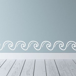 Wave Border - Ocean Wall Decals - Wave Wall - Wave Wall Decal - Nautical Wall Decor - Nautical Wall Art - Beach Wall Decals - Wall Decor