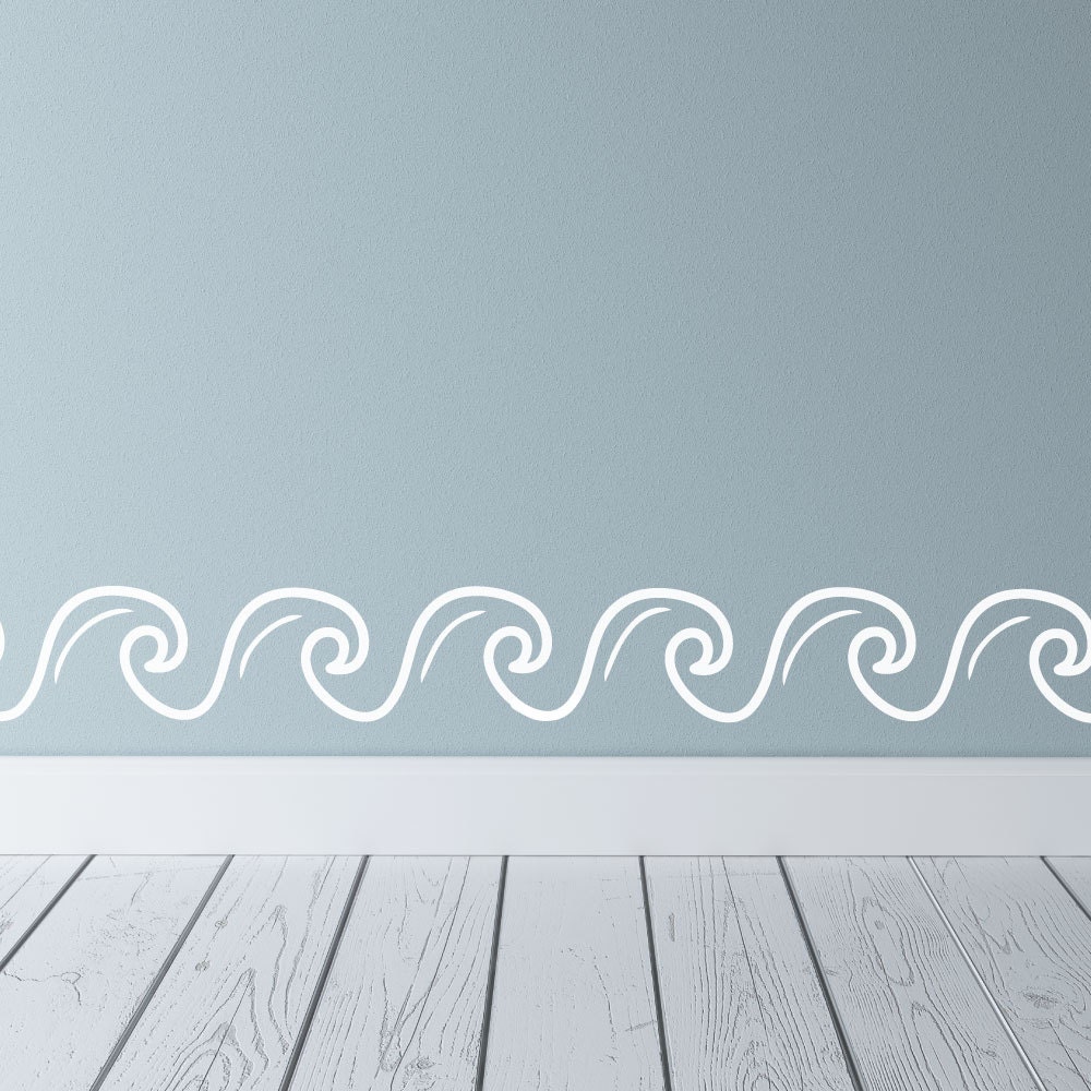 Wave Border Ocean Wall Decals Decal Zoom