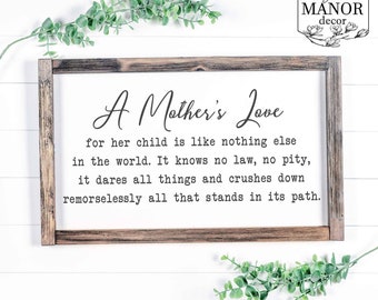 Mother’s Day Sign, Mother’s Day Gift, Gift for Mom, Wood sign, wooden sign, a mother’s love