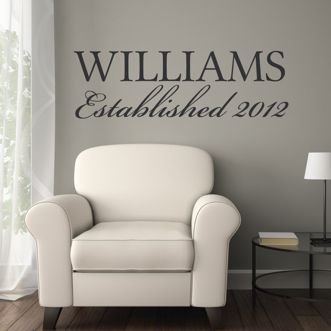 Family Decal Family Established Sign Family Wall Decal Family ...