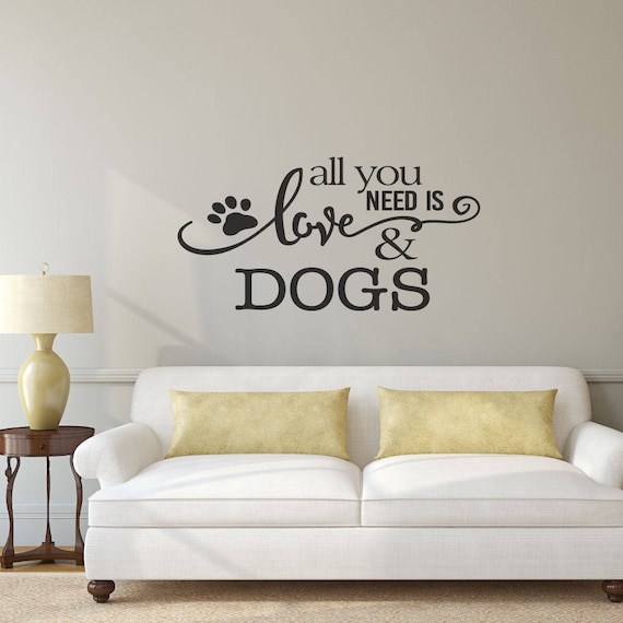Dog Wall Decal Pet Gift Wall Decals Wall Stickers Wall Etsy