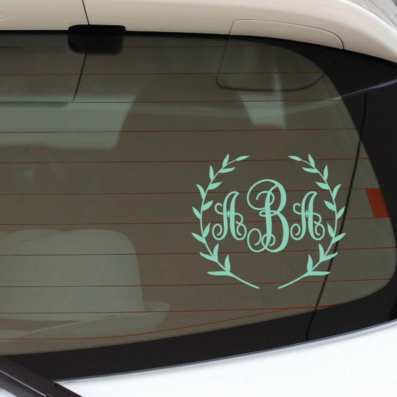 Car Monogram Decal Car Decal Car Stickers Car Decals for Etsy