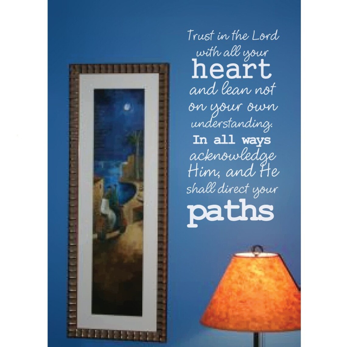 Scripture Wall Decal Scripture Wall Art Trust in the Lord Etsy