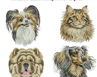 Custom Pet Embroidery Design Personalized Animal Portrait Embroidery "Customdogsembroidery"(Digital Download, PES File