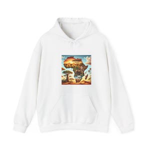 Vibrant Art-Inspired Hooded Sweatshirt, Unisex Pullover, Cozy Gift for Art Lovers, Perfect for Casual Wear, Unique Graphic Apparel