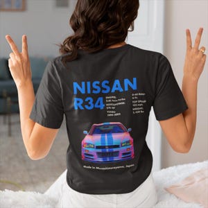 Nissan GT-R R34 Graphic Tee: JDM Legend Street Racing Shirt