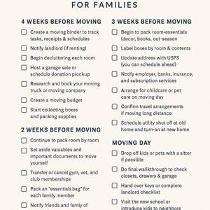 Picture of Moving Checklist for Families | Printable Countdown Planner | New Home ...