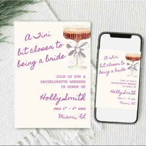 A Tini Bit Closer Bride Bachelorette Itinerary