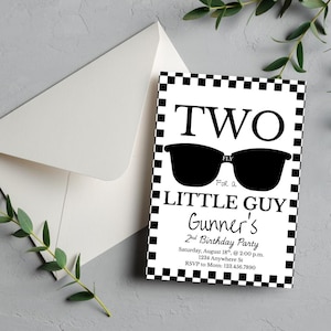 Two Fly Birthday Invitation Template – 2nd Birthday Boy – Editable Canva – Instant Download