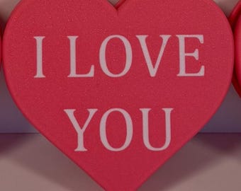 Pink Valentine’s Day Heart Chocolate Boxes – Filled with Hershey & Lindor Chocolates - Pink Boxes with White Lettering 3 and 6 Inch