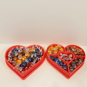 Pink Valentine’s Day Heart Chocolate Boxes – Filled with Hershey & Lindor Chocolates - Pink Boxes with White Lettering 3 and 6 Inch image 5