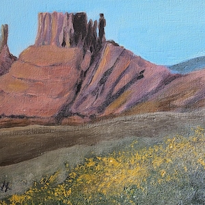 Utah  Mountain Design Original Oil Painting  (Unframed)