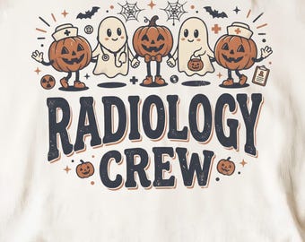 PNG de equipo de radiología, PNG de radiología retro de Halloween, Halloween de técnico radiólogo, técnico de rayos X con calabaza fantasma, PNG de sublimación, descarga digital