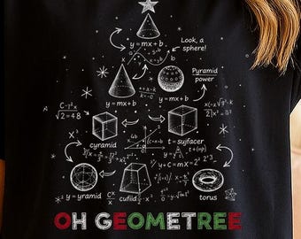 Oh Geometree Christmas Math PNG, regalo per insegnanti (file digitale)