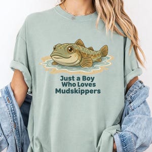 Just A Boy Who Loves Mudskippers PNG, Funny Mudskipper Fish Retro Art, Digital Download