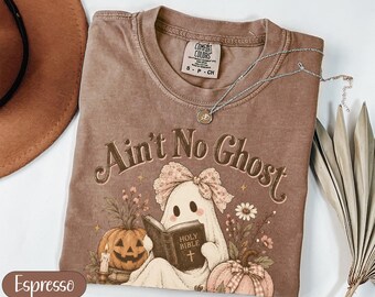 No hay fantasma como el Espíritu Santo PNG, Halloween cristiano PNG, Sublimación bíblica de fantasma lindo, Imágenes prediseñadas de fe de otoño, Descarga de fantasma coqueto