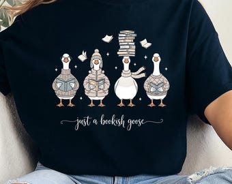 Bookish Goose PNG, Reading Goose Sublimation Design (Digital Download)
