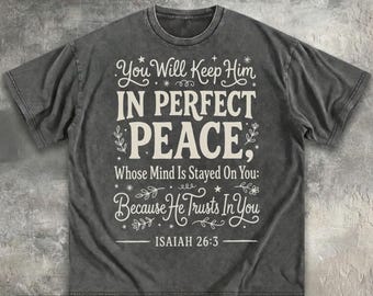 Isaiah 26 3 png, In Perfect Peace png, Bible Verse png, Christian Sublimation Design, Scripture Faith Shirt Clipart, Digital Download png