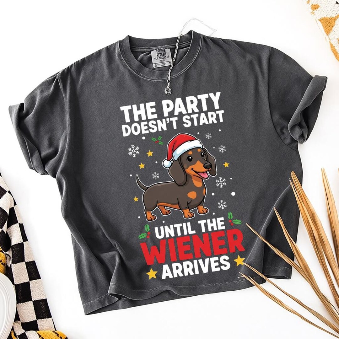 Funny Dachshund Christmas PNG – Wiener Dog Holiday Clipart – the Party ...