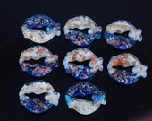 8 pieces Murano style Foil Glass Pendant Fish Shaped J38B140211