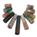 Lovely 11 pieces Indian Agate Graduation Fan Shaped Pendant Bead Set J45B5496
