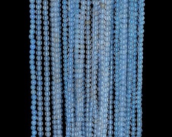 2mm Light Blue Agate Round beads full strand 16" Loose Beads P142636