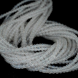 3mm White Agate Round beads full strand 16&quot; Loose Beads P142749