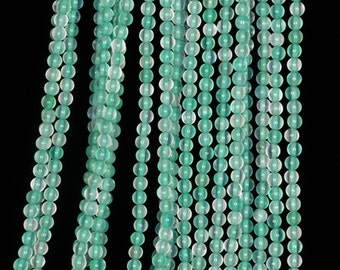 Green fluorite 2mm  Round beads full strand 16" Loose Beads P142722