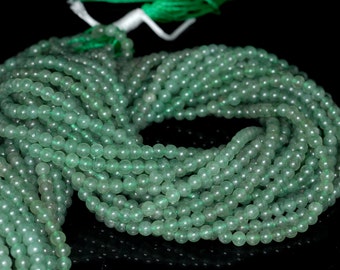 3mm Green Agate Round beads full strand 16" Loose Beads P142745