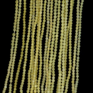 2mm Yellow Jade Round beads full strand 16&quot; Loose Beads P142734