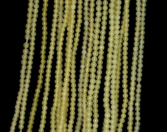 2mm Yellow Jade Round beads full strand 16" Loose Beads P142734