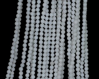 3mm White Ceramics Round beads full strand 16" Loose Beads P142755