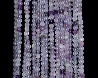 3mm Purple Fluorite Round beads full strand 16" Loose Beads P142685