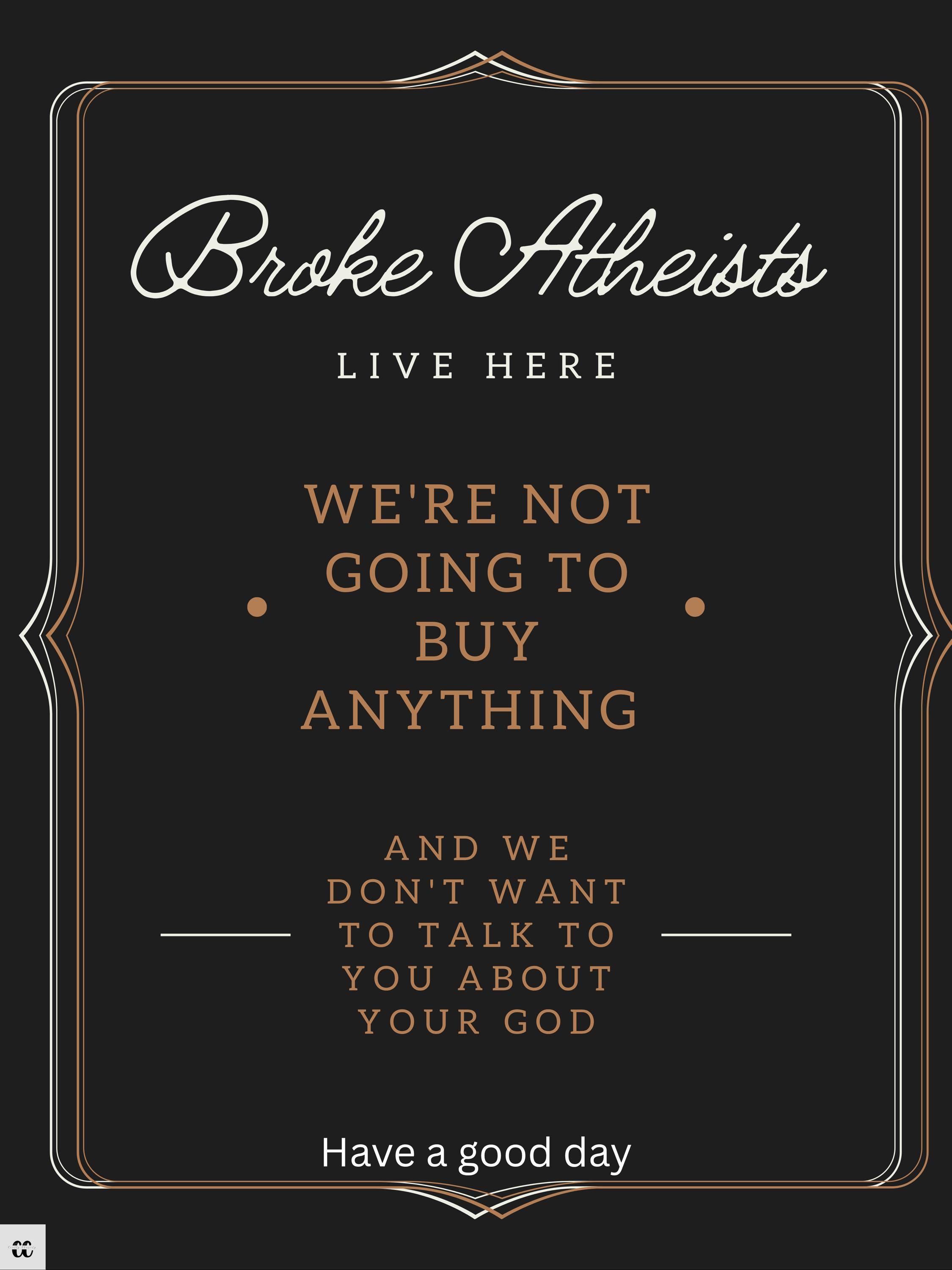 Atheist No Soliciting - Etsy