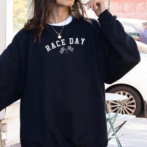 Race Day Sweatshirt, Racing Lover Sweat, Checkered Flag Hoodie, Race Mom Gift, Race Fan Shirt, Speed Racing T-Shirt, Vintage Racing Tee