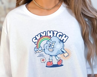 Dreamy Cloud Aesthetic T-Shirt, Soft Comfort Colors Tee, Sky Lover Shirt, Vaporwave Cloud Tee, Cottagecore Summer Shirt, Minimal Nature Tee