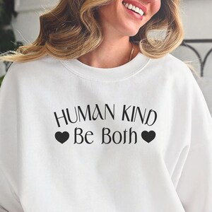 Be Kind-sweater: inspirerend uniseks shirt met positieve quote