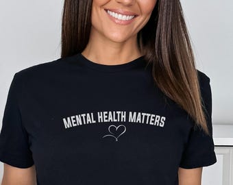 Koszulka, bluza lub bluza z kapturem UNISEX z napisem „Sprawy zdrowia psychicznego”, świadomość zdrowia psychicznego, bluza ze zdrowiem psychicznym, klub samoakceptacji