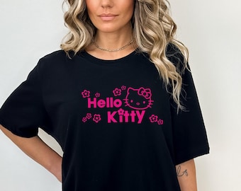 Hello Kitty Tshirt, Hello Kitty Gifts Shirt, Hello Kitty Shirt, Cute Tshirt, Cat Tshirt, Top Selling Tshirt, Red Kitty, Hello Kitty Clothes