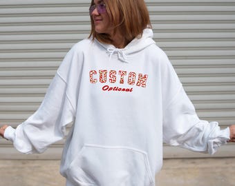 Cherry I Love Custom Text  Hoodie , Heart Fruit Pattern Name Hoodie, Personalized Girly GiftCustom Cherry Sweatshirt, Custom Text Hoodie