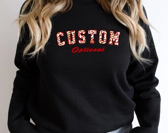 Custom Cherry Sweatshirt, Custom Text Hoodie, Personalized Name Gift, Matching Spirit TopPersonalized Cherry T-shirt