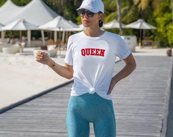 Queen shirt, queen of hearts short, Queen shirt, Queen T-Shirt, Girl Power T-Shirt, Slay Girl Shirt, women shirt, ladies tops,
