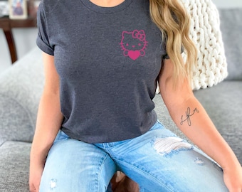 Hello Kitty T-Shirt, Custom Hello Kitty, Hello Kitty Matching Shirt, Hello Kitty T-Shirt, Hello Kitty, Cute Shirt, Gifts for her,