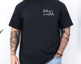 Maglietta per papà personalizzata con nome e anno, regalo con felpa per papà, annuncio di futura nascita, festa del papà, fantastica felpa per papà