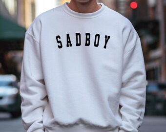 Sad Boys Sweatshirt, SAD BOY Graphic Print Unisex Sweatshirt, Gothic, Sad, Black, Anime Streetwear, Japanese Hoodie, Anime Gift, Unisex