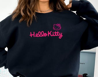 Hello kitty sweater, Hello Kitty Hoodie, Oversized Hello Kitty Sweatshirt, hello kitty shirts, Disney Shirt, Disneyland Hoodie, Gift for her