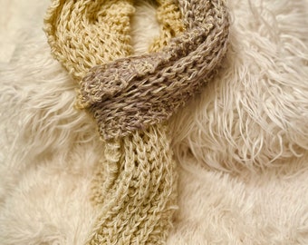 Metallic Gold Shimmer  Neck Scarf - Made to Order