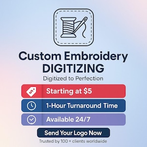 Custom Embroidery Digitizing, Digitize Logo Embroidery, Embroidery Digitizing, Logo Digitizing